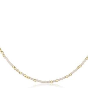E Newton Off-White Beaded Choker